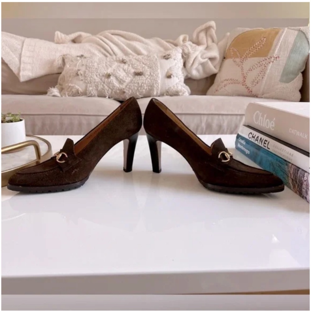 Gucci horsebit suede heels - Picture 5 of 7